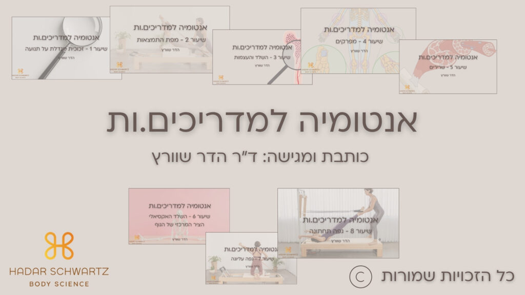 אנטומיה למדריכים.ות, כותבת ומגישה ד״ר הדר שוורץ
